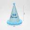 New Design Plush Ball Cone Birthday Hats with Rainbow Stripes for Children's Party Supplies