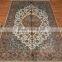 antique pattern textured turkish black cotton carpet for home use