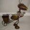 Wrought iron ant garden pot decoration