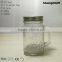 clear 480ml drinking jar cock handle glass mason jar with cap