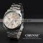 New Design Rectangular Roman Number Stainless Starp Wrist And Rose Gold Watch for Men 012CMR