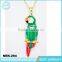 gold jewellery enamel parrot birds pendant necklace for women