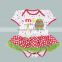 wholesale 2016 boutique Christmas santa hat baby clothes little girl Xmas cloth infant skirt outfit holiday newborn romper sets