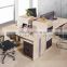 Modern Mealmine Office Partition Easy-clean Round Glass Top Workstation (SZ-WS326)
