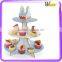 Innovative Design Light Blue CMYK Printing For Party Corrugated Paper Kraft Paper Cardboard Cupcake Display Stand