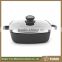 With Glass Lid Die Cast Aluminium Square cast iron fry pan with handle