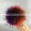 Hotsale natural 15cm genuine raccoon fur pompoms for shoes and hats