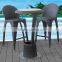 wicker bar table and chair set
