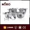 Induction Tri-Ply Bottom 8pcs Cookware Set Stainless Steel