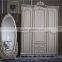top leather french 1.8m kind size bed bdroom furniture / Versailles bedroom design L101
