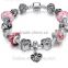 New Stock Fashion Jewelry Glass Beads Diamond Charm Bracelet