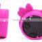 Kitty children silicone quartz alarm clock movement