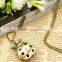Ladybird Watch Simple Round Antique Bronze Round Pocket Watch Necklace Pendant Ladybird Watch