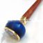 Antique nautical brass walking stick/Blue color compass handle walking stick/ Brown wood walking stick wk1115