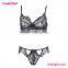 Feelingirls Plus Size Floral Bra And Panties Lace Lingerie black bra panty hot                        
                                                Quality Choice