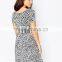 Dongguan Clothing New Design Short Sleeve Maternity Leopard Dress