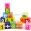 100pcs Number And Fruit Wooden Blocks Building Blocks