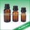 Classic amber color essential oil bottle