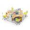 Flexible Combination wooden office table for 4 peason