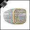 Fashion Bling Bling Hip Hop Micro Pave Gold Ring
