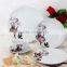 20 piece high quality coupe shape porcelain dinner set,valentine dinnerware set