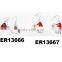 yiwu cute santa tree bell snowman stud jewelry crystal metal christmas earrings wholesale