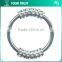 5MM U Clear Cystal Rhinestone 3MM Crystal Tassel Rhodium Metal Belt Buckle