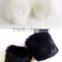 Luxury Women Winter Wrist Arm Warmer Rabbit Fur Cuffs For Garment