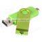 OEM logo fashionable wholesale OTG thumb drive of real capacity