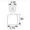 RS8211 Height 80mm bullet cylindrical Wooden furniture leg
