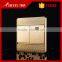 BIHU golden color PC panel wireless light 2 gang 2 way switch for home use