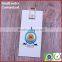 Custom design clothes embossed paper hang tag with metal logo ring