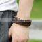 Mens Genuine Leather Wrap Bracelet Fashion Wristband Cuff Bracelet Womens Bangle