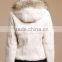 Short style women winter coat made by real rabbit fur with hood