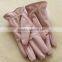Fashion Leather Wrist Gloves Sheepskin Leather Gloves With Rabbit Fur With Warm Lining Inside