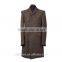 2015 new style 100% cashmere grey herringbone classic tailor made men's overcoat