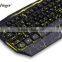 New Red green yellow USB wired backlit keyboard with Cool Crack Pattern