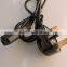 UK 3pin Pigtail Power Cord with 13amp fuse plug UK BSI certified 3 wire cords power plug