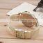 2016 hot selling cheap watches fashion stainless steel knitmesh band gold case watch