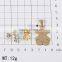 High-grade magnetic gold plated stainless steel teddy bear shape jewelry with pearl