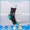 Breathable heart pattern black fancy lady sock