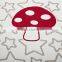 Mushrooms and Stars Printed 100% Cotton Knitted Blanket/Summer Quilt