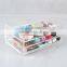 Fashion Acrylic makeup organizer with 3 drawers/Acrylic case/acrylic cosmetic box