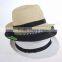 assorted color paper braid straw hats, unisex fedora caps