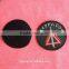 Safe sword logo PVC rubber badge with removable hook and loop