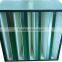 Compact ventilation air filter V bank hepa air filter