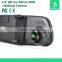 Manufacture 4.3" Blue Glass Anti-glare 1080P+720P 2CH Car Rearview Mirror Camera DVR