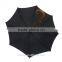 Wooden shaft plain black automatic open long umbrella
