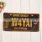 Vintage Souvenir Custom Car Logo 3d Embossed Car Number License Plate