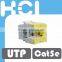 RJ45 8P8C ETL 180 Degree UTP Super Cat 5e Modular Keystone Jack